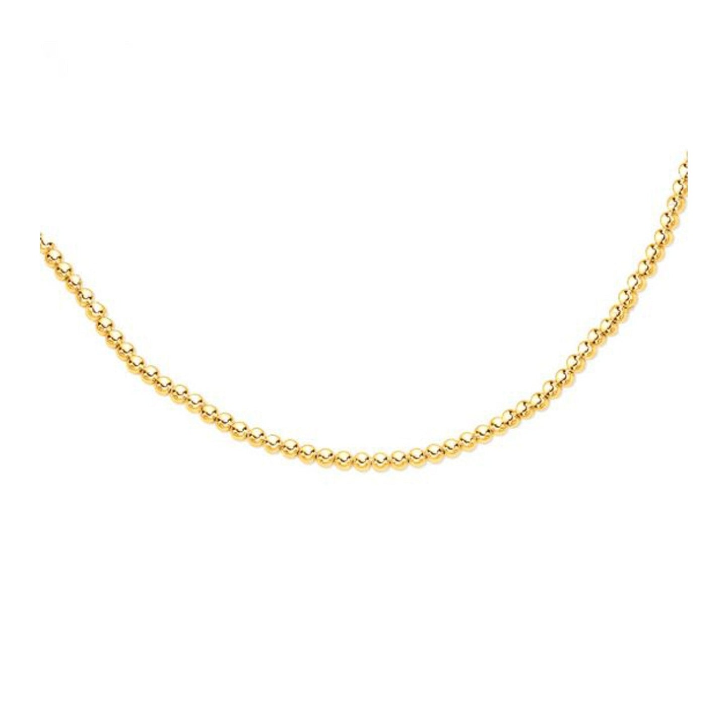 14k Yellow Gold Bead Chain (6mm)-0