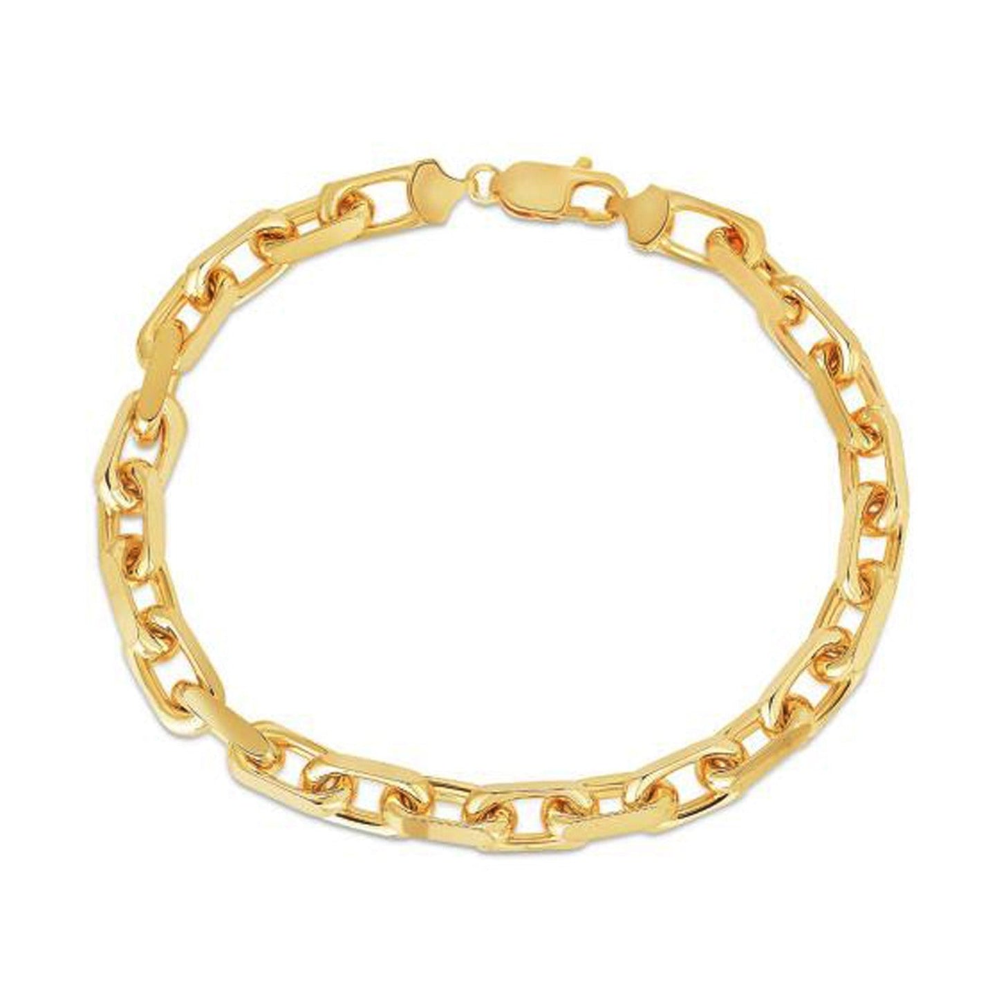 6.1mm 14k Yellow Gold French Cable Chain Bracelet-1
