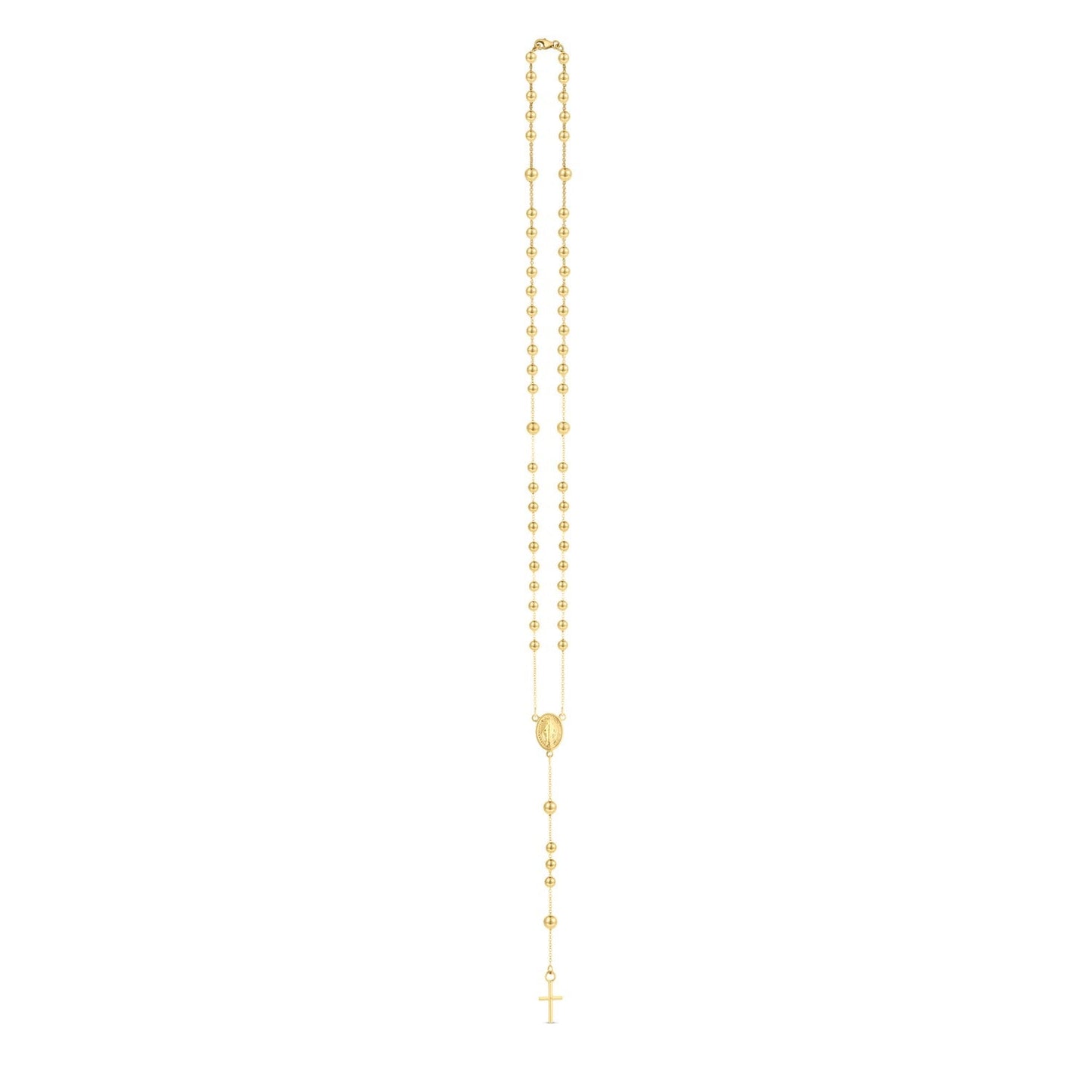 14K Yellow Gold Rosary Necklace-2