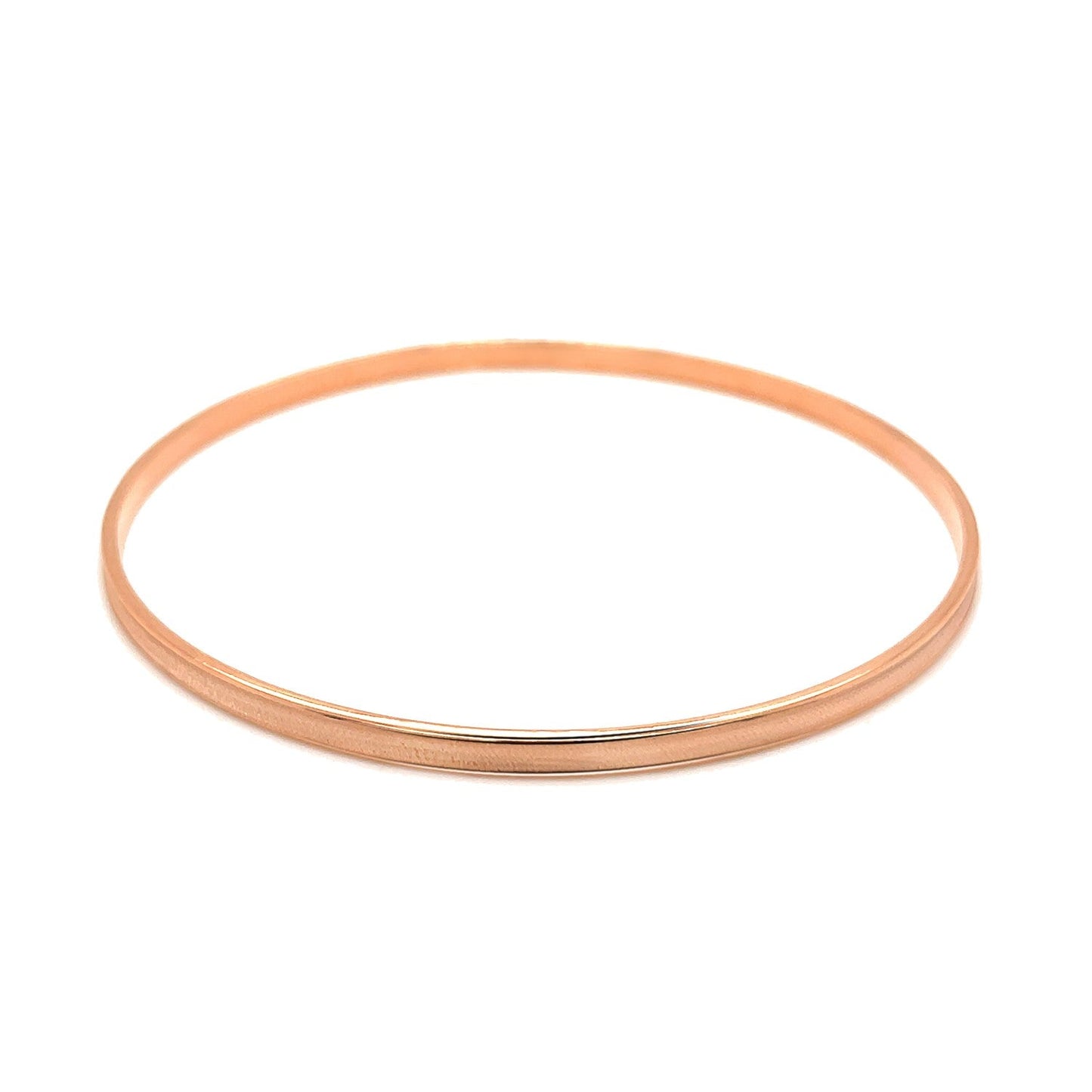14k Rose Gold Concave Motif Thin Stackable Bangle-1