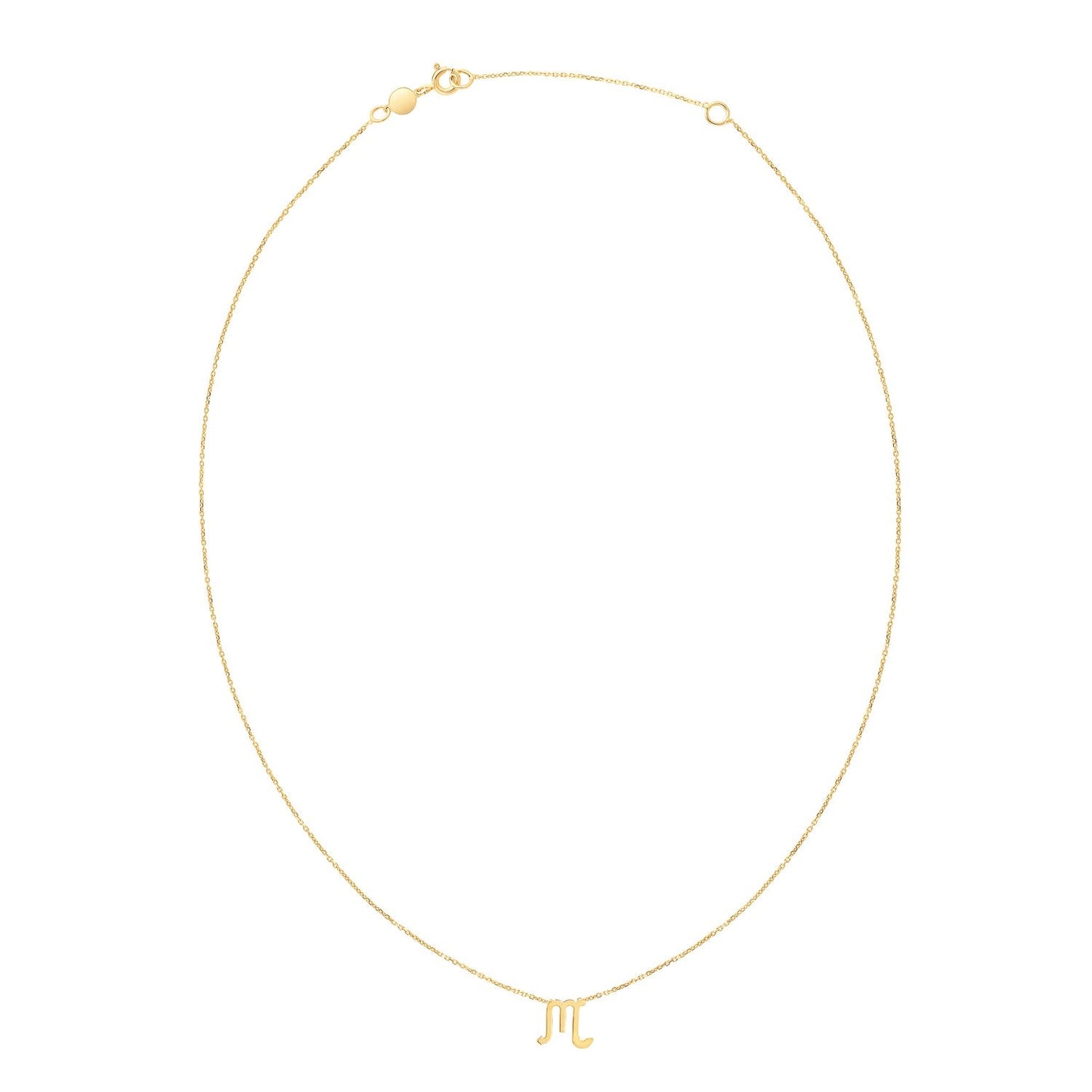 14K Yellow Gold Scorpio Necklace-1