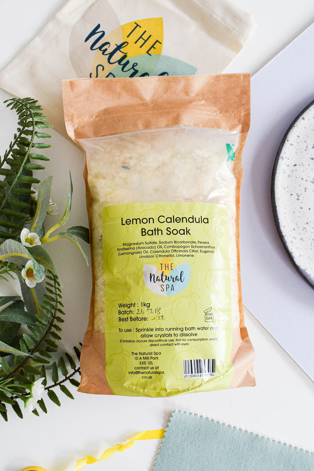 225g Lemon and Calendula Bath Soak - Compostable pouch-1