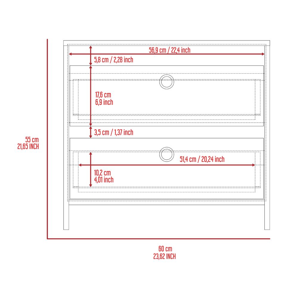 Nightstand Dreams, Two Drawers, Black Wengue Finish-8