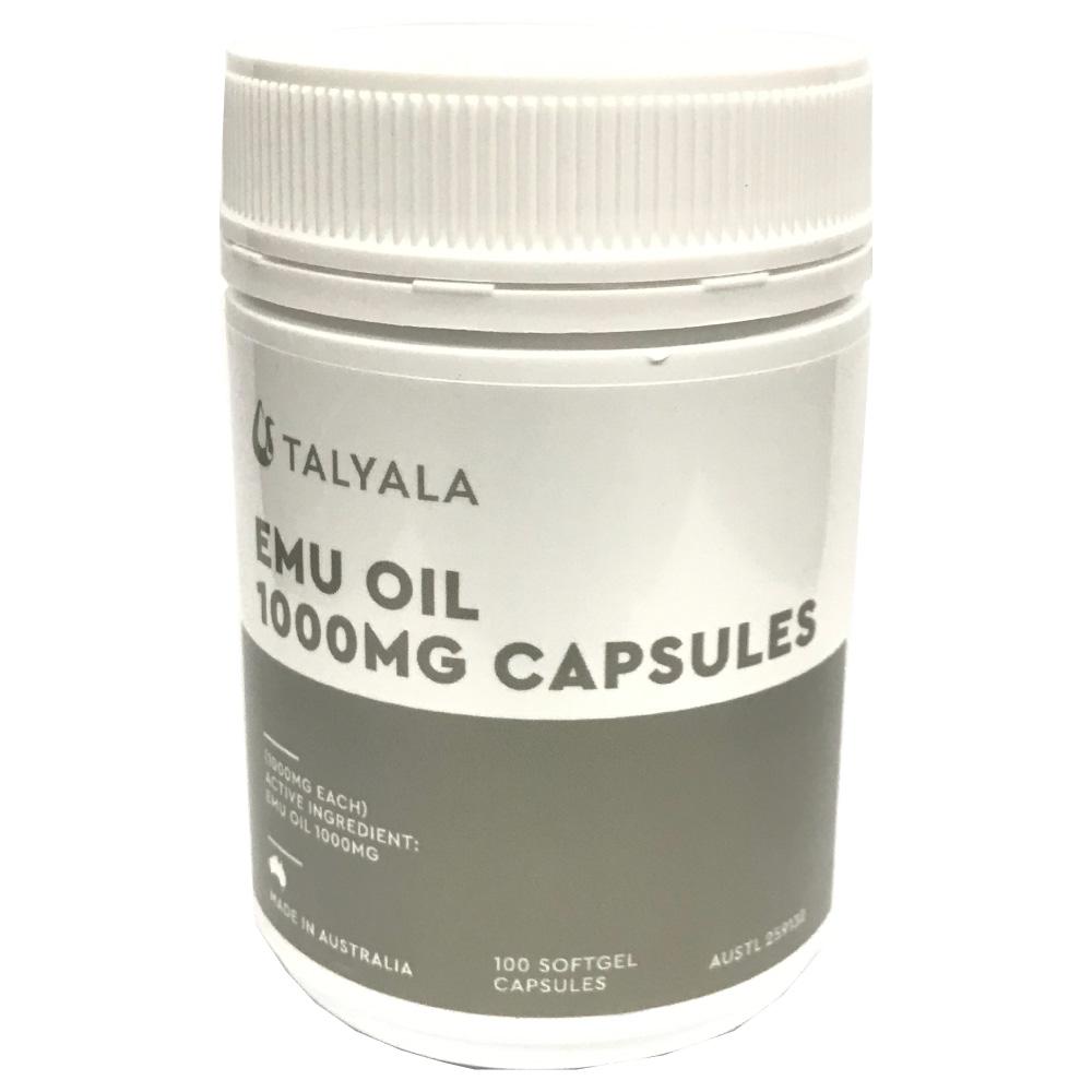 Emu Oil Capsules Pure 100 x 1000mg - Eczema Cholesterol Skin Hair Pain Arthritis-0