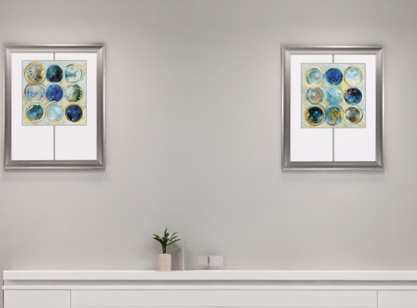 28" X 34" Silver Frame Alignment Set Of 2