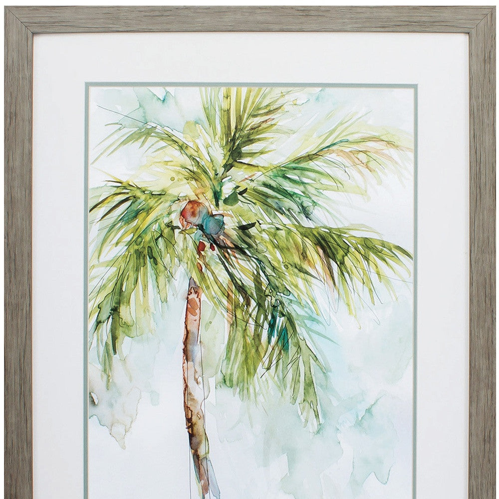 27" X 33" Woodtoned Frame Palm Breezes I