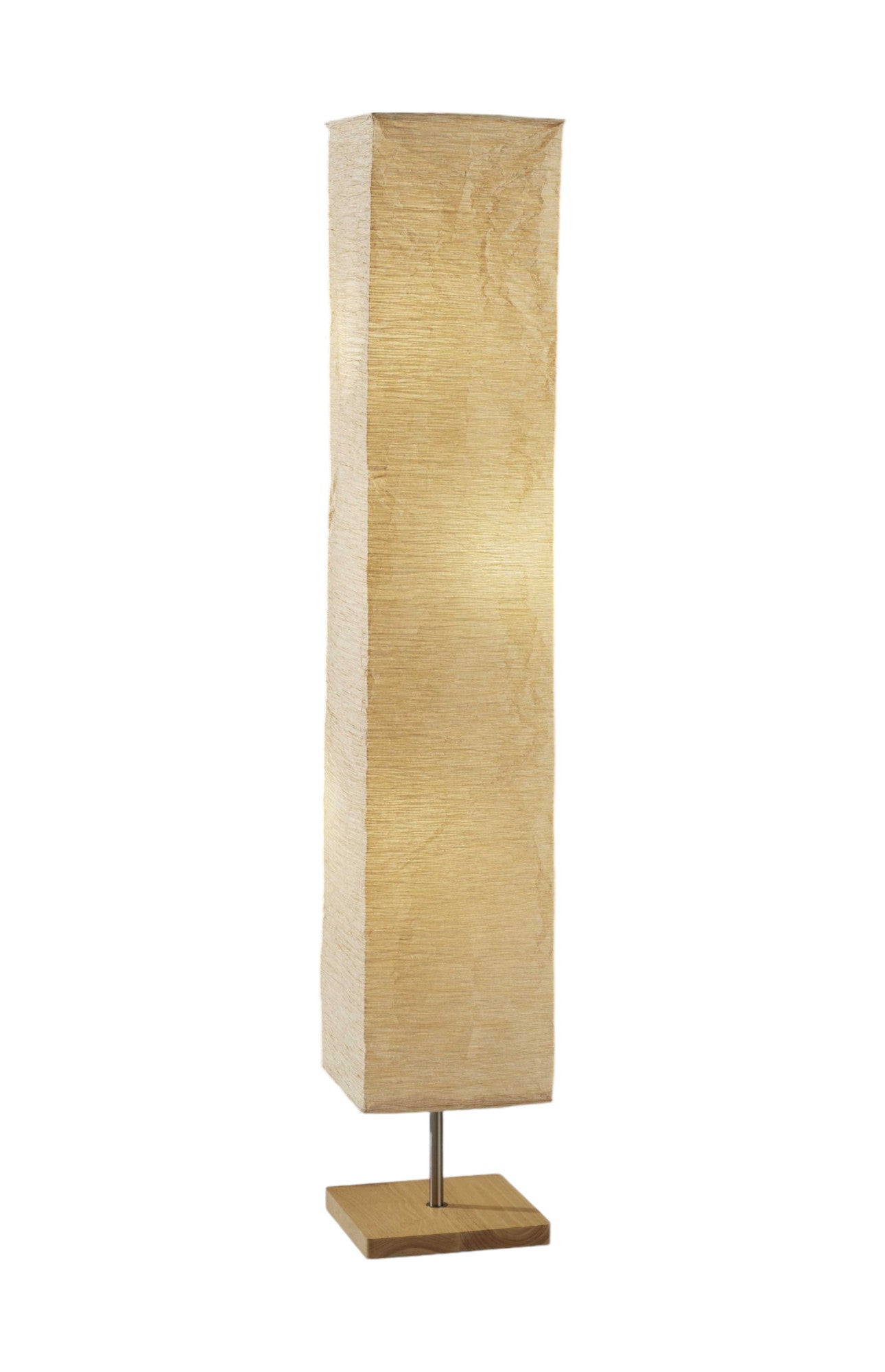 Wildside Paper Shade Floor Lamp With Natural Wood Base
