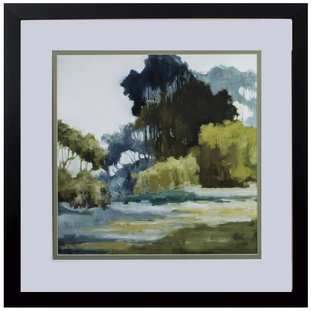 Set Of Two Bean Fields And Tall Trees Framed Art