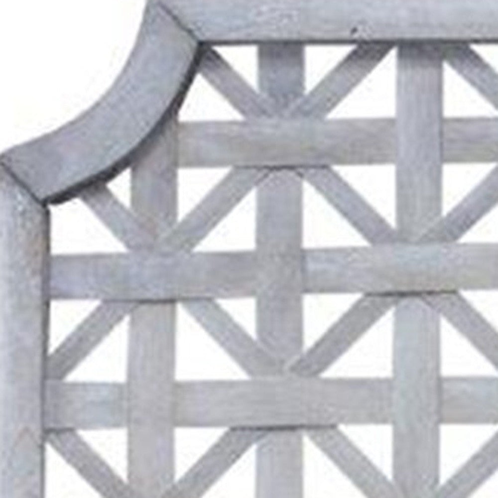 Set of Two 27" X 27" Gray Geometric Solid Wood Wall Decor