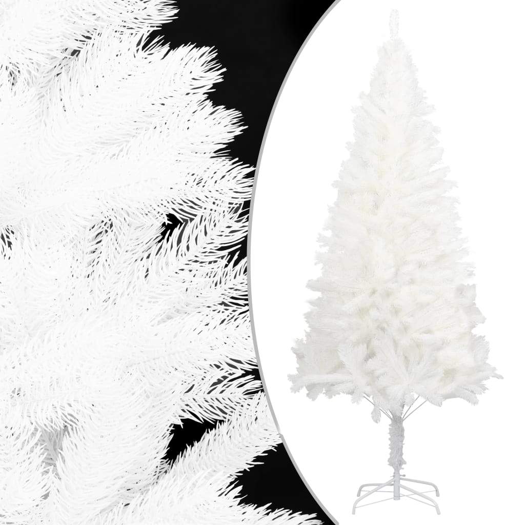 vidaXL Artificial Christmas Tree with Stand White PE Holiday Decor Multi Sizes-24