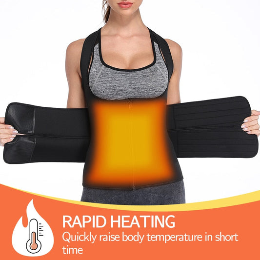 Sweat Waist Trainer Vest Slimming Corset for Weight Loss Body Shaper Sauna Suit Compression Shirt Belly Girdle Tops Shapewear-10