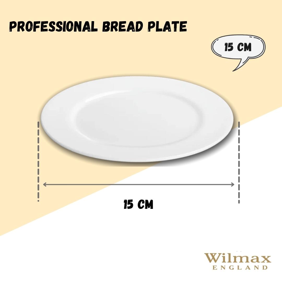 Professional Rolled Rim White Bread Plate 6" inch | 15 Cm-9