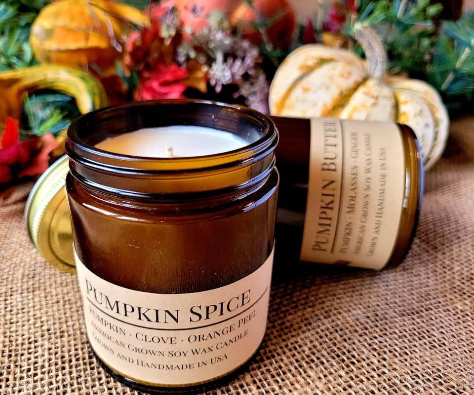 Citron Vert Soy Wax Candle | 9 oz Amber Apothecary Jar-4