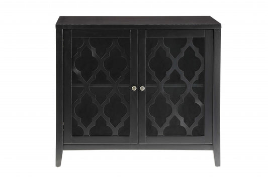34" X 15.4" X 30" Black Mdf Cabinet-0