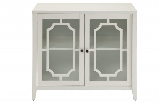34" X 15.4" X 30" White Mdf Cabinet-0