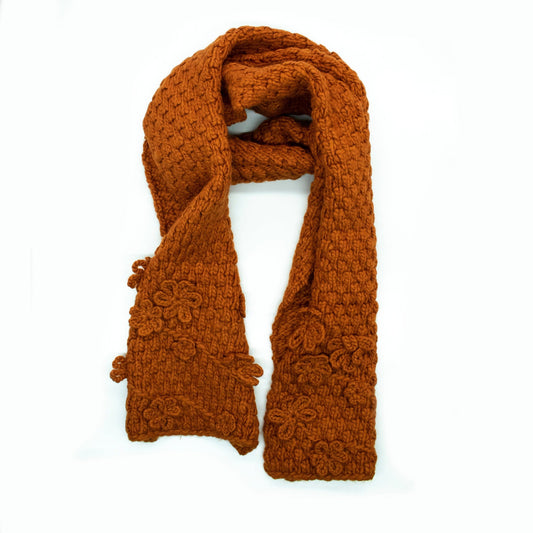 TEEN SCARF WITH FLOWERS-0