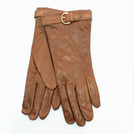 LEATHER GLOVES WITH BELT-0