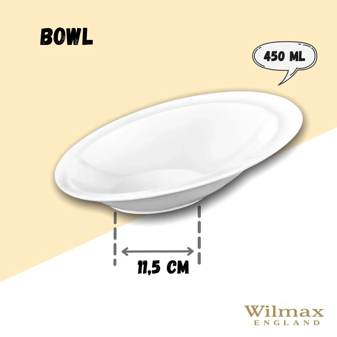 White Ceaser Salad Bowl 11" inch X 7.5 | 27.5 X 18.5 Cm-8