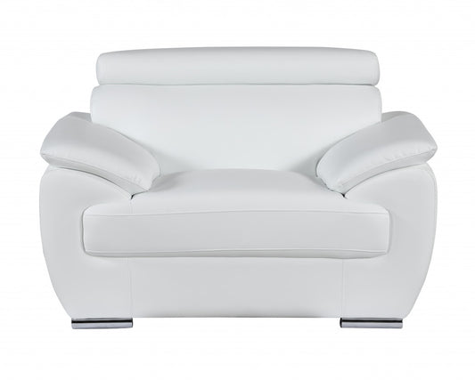 32" to 38" White Captivating Leather Chair-0