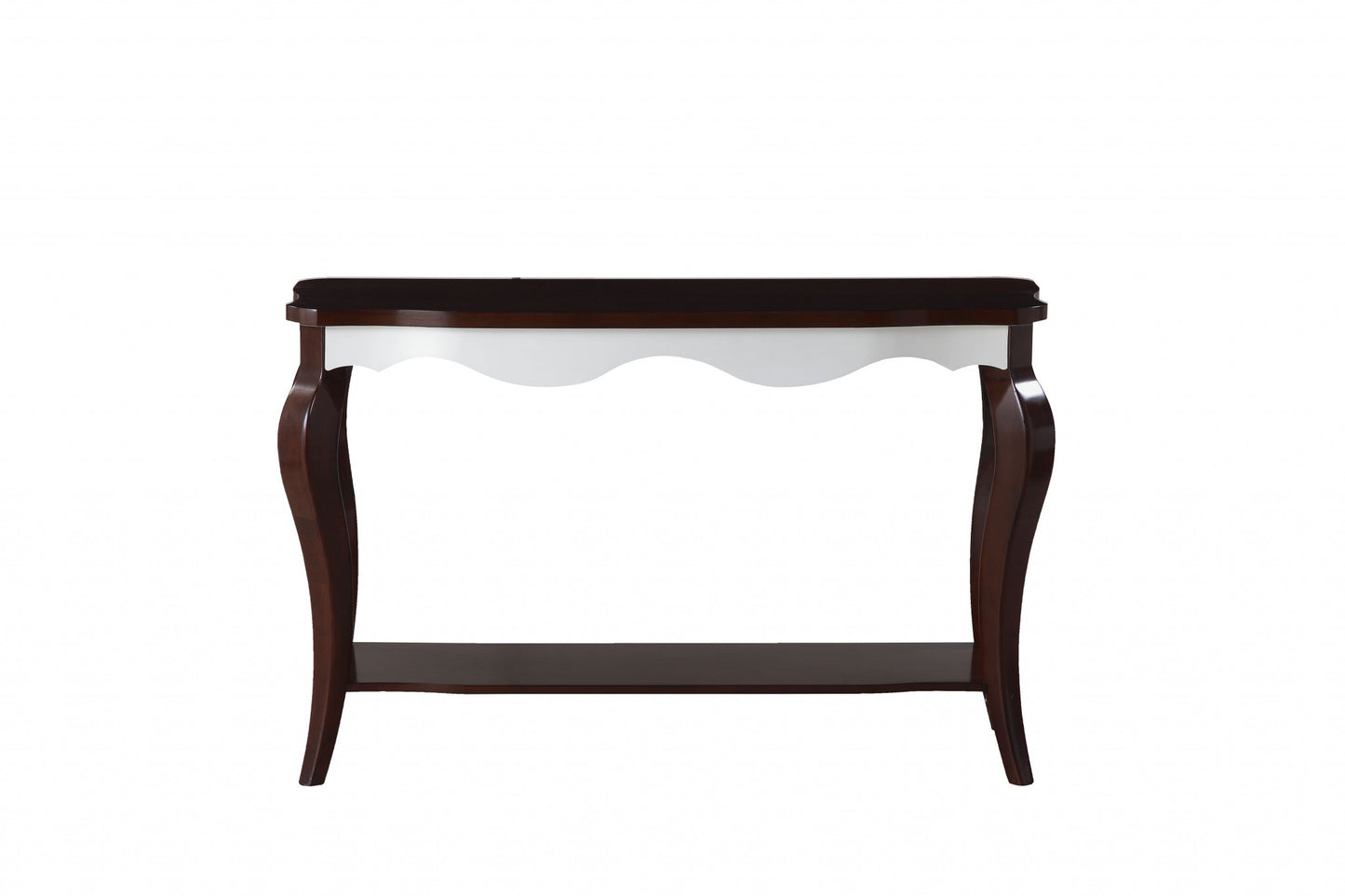 17" X 48" X 30" Walnut White Wood Sofa Table-2