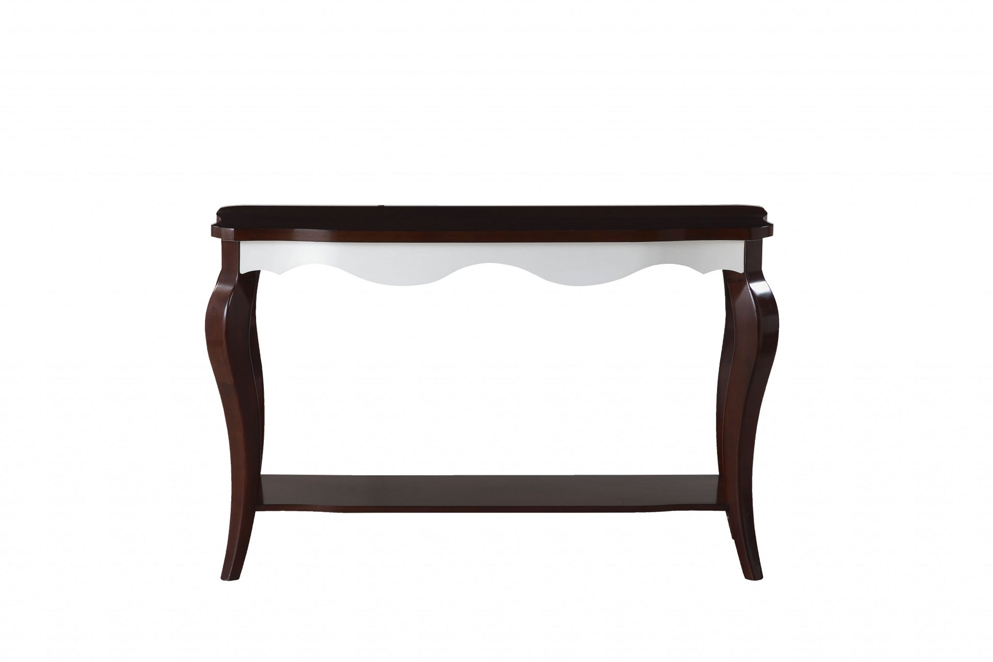 17" X 48" X 30" Walnut White Wood Sofa Table-2