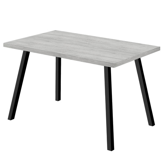 60" X 36" X 31 " Grey Black Metal Dining Table-0