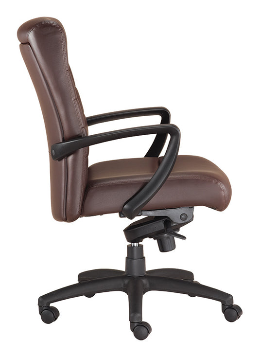 25.8" x 29" x 42" Brown Leather  Chair-0