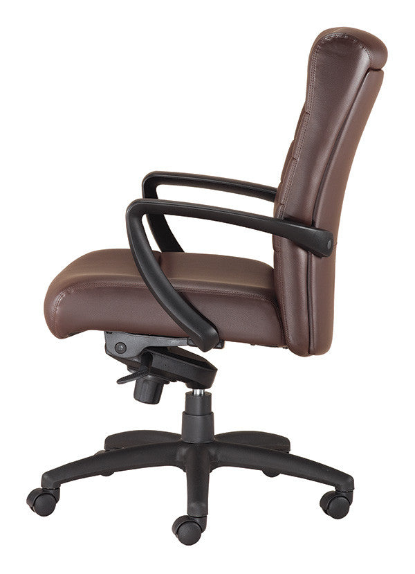 25.8" x 29" x 42" Brown Leather  Chair-2