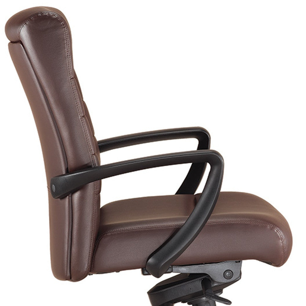 25.8" x 29" x 42" Brown Leather  Chair-3