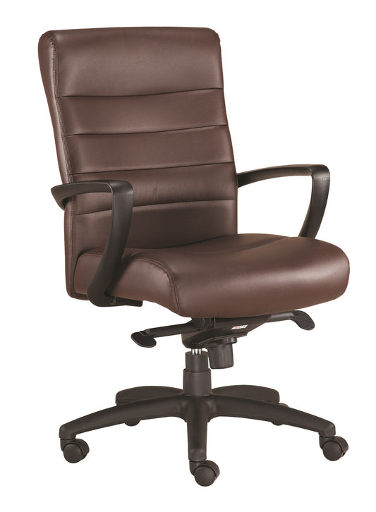 25.8" x 28.9" x 38.8" Brown Leather Chair-0