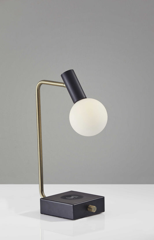 Retro White Globe LED Desk Lamp-0