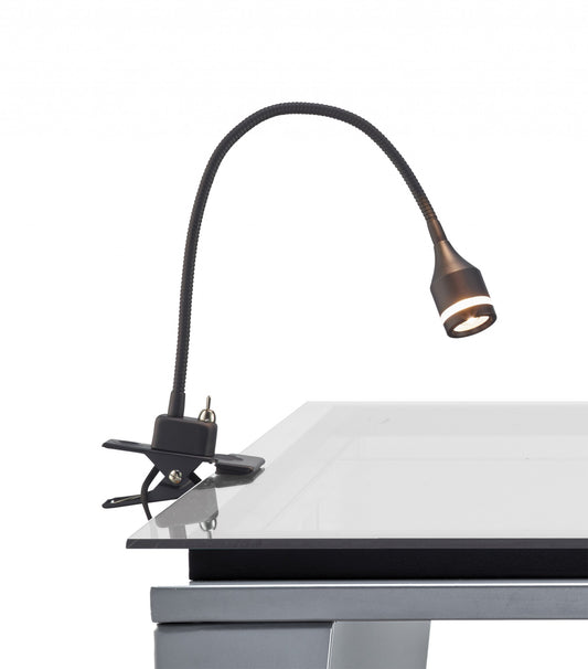 Matte Black Metal LED Adjustable Clip Lamp-0