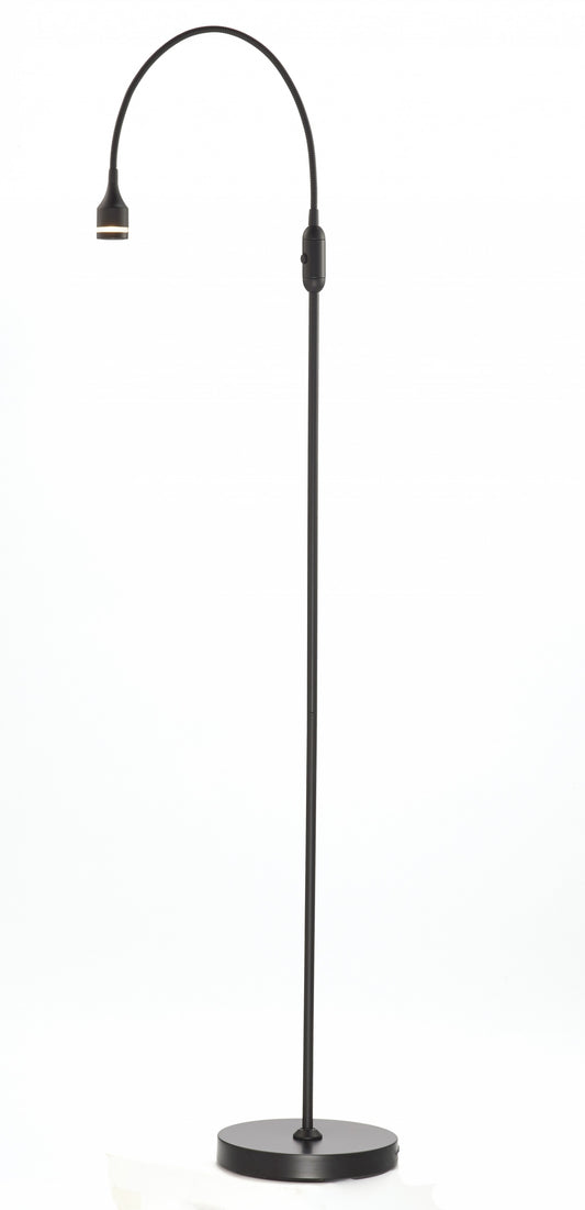 56" Black Arched Floor Lamp-0