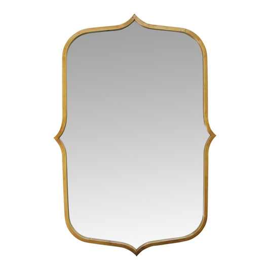 Antiqued Gold Scallop Framed Mirror-0