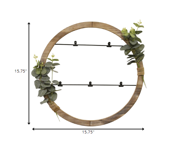 Eucalyptus Photo Holder Wood Framed Wall Art-4