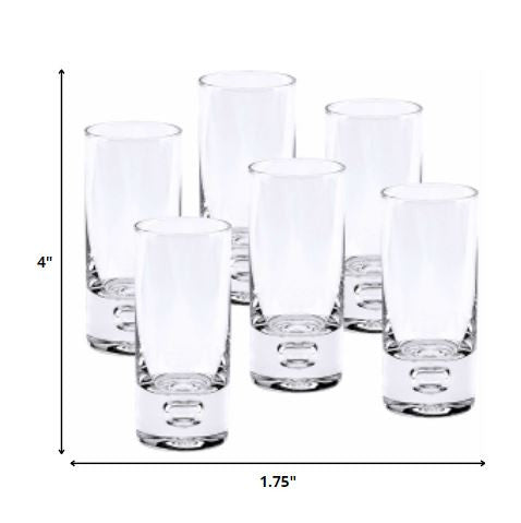 Mouth Blown Crystal 6 Pc Shot or Vodka Glass Set  3 oz-1