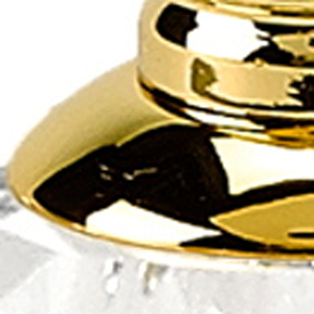 Handcrafted Optical Crystal and Gold Rounded Salt and Pepper Shakers-3