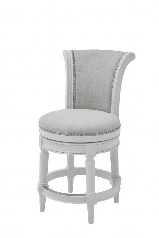 Modern Farmhouse White Counter Height Bar Stool-0