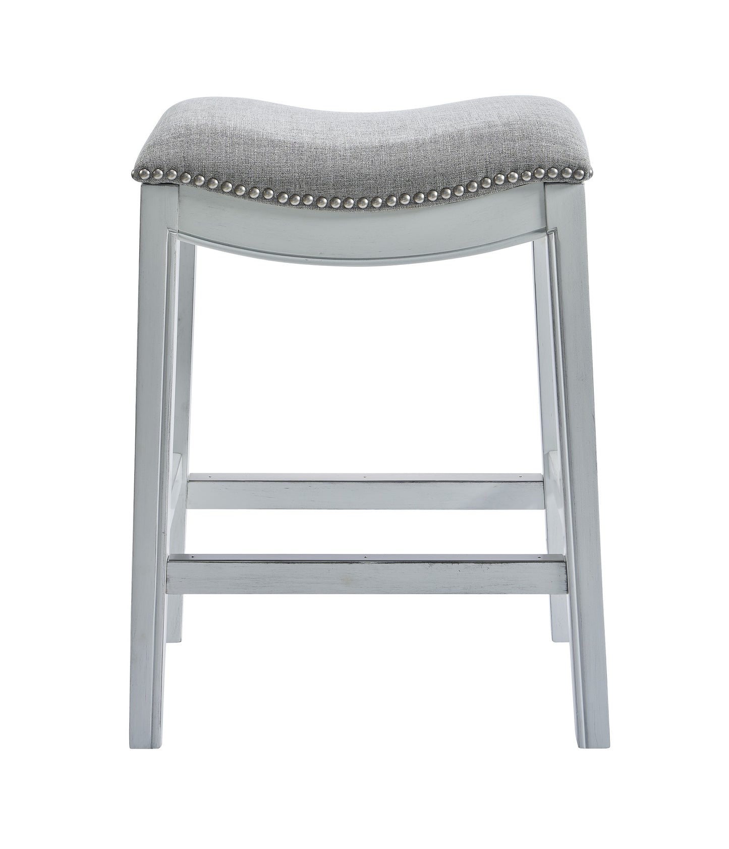31" White Finished Solid Wood Bar Stool-2