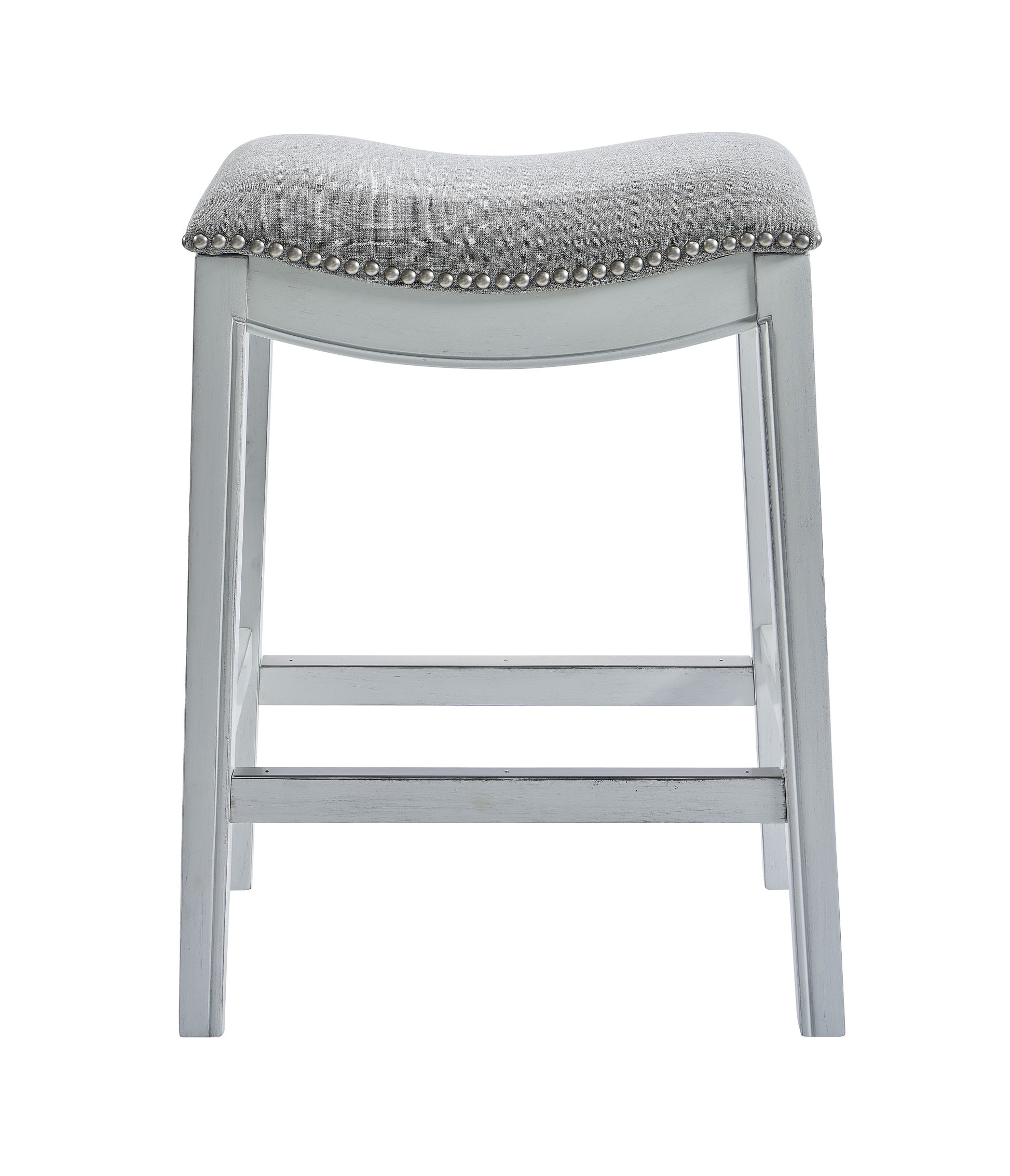31" White Finished Solid Wood Bar Stool-2
