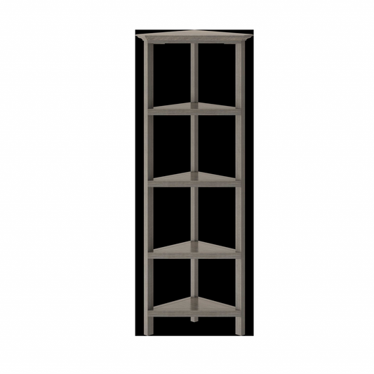 60" Bookcase with 2 Shelves in Washed Grey-0