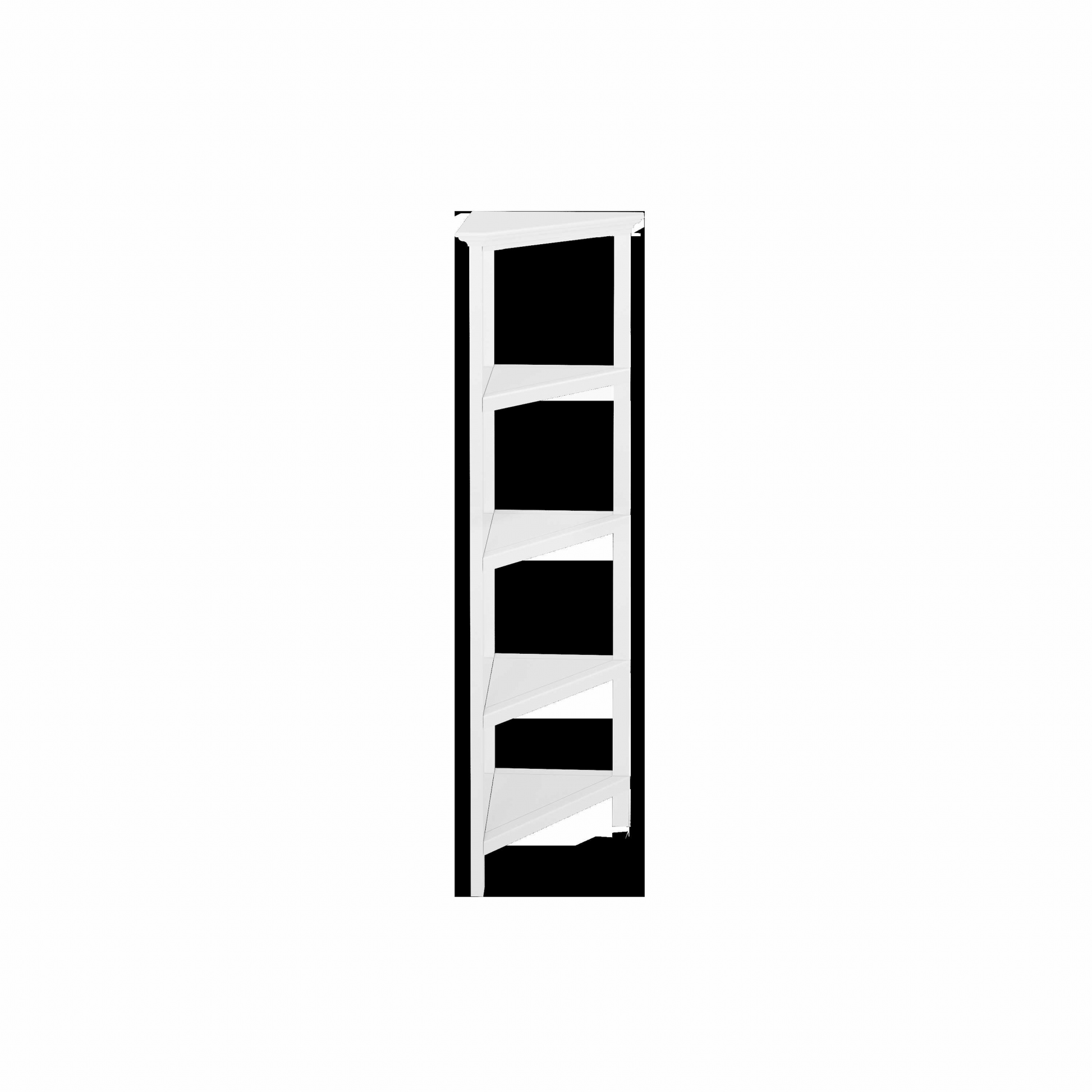60" Bookcase with 2 Shelves in White-1