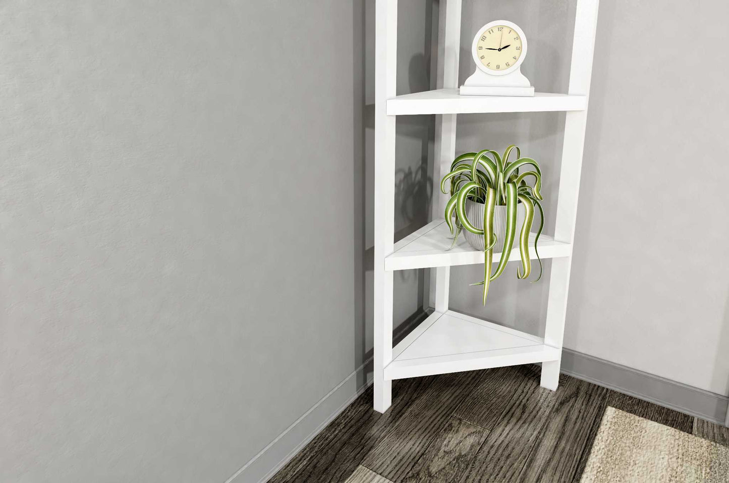 60" Bookcase with 2 Shelves in White-4