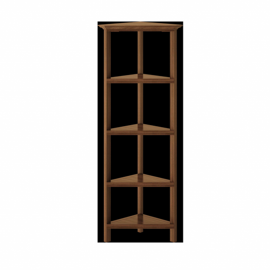 60" Bookcase with 4 Shelves in Walnut-0