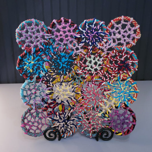 Metal and Jute Colorful Braided Basket-0