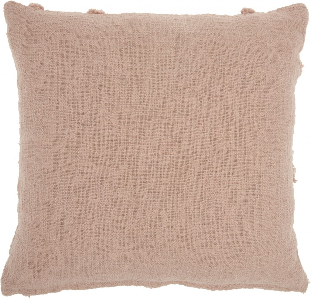 Boho Chic Blush Textured Lines Throw Pillow-1