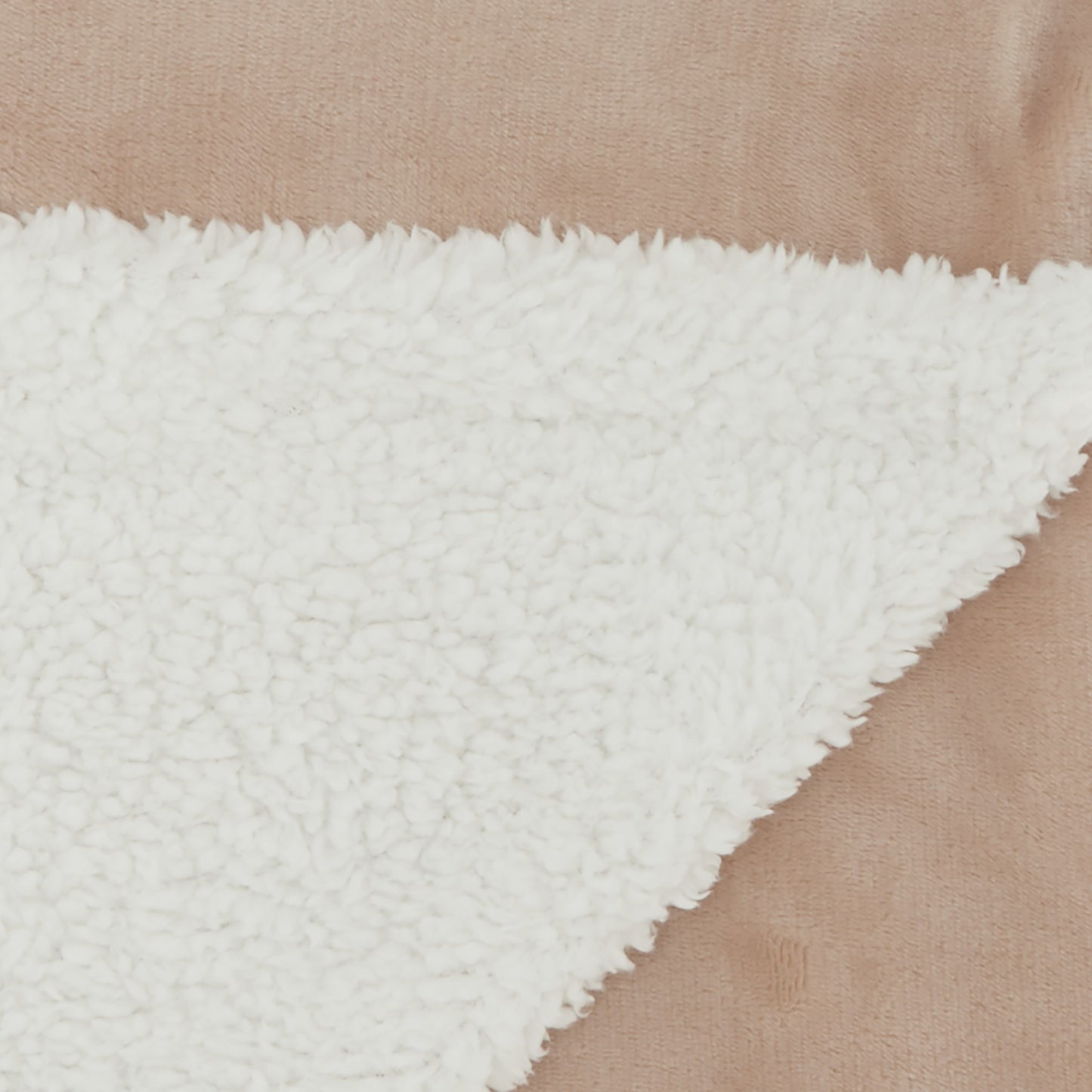Boho Blush Pink Fleece and Sherpa Accent Throw-1