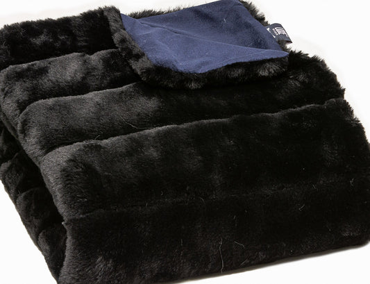 Premier Luxury Onyx Stripe Faux Fur Throw Blanket-0