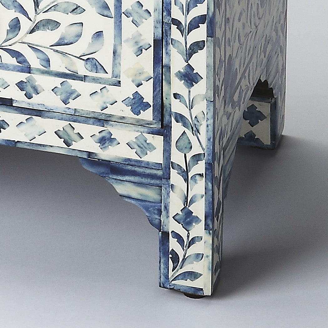Vivienne Blue Bone Inlay Accent Chest-3