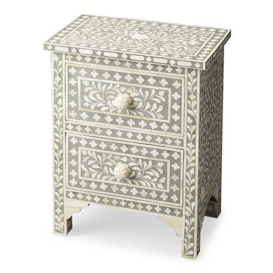Vivienne Grey Bone Inlay Accent Chest-0